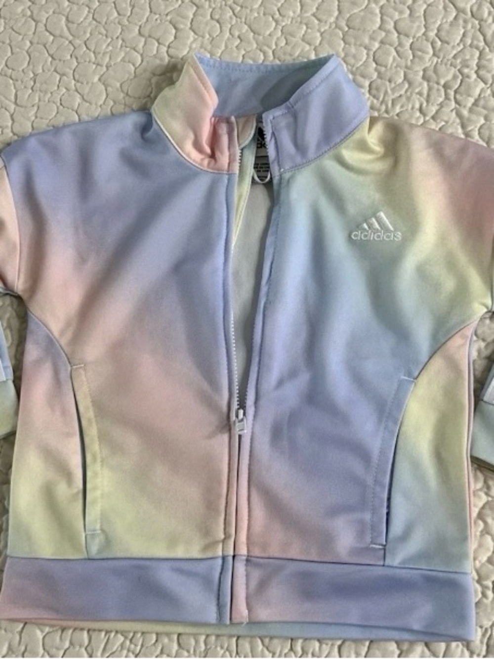 adidas pastel baby zip-up jacket 18M